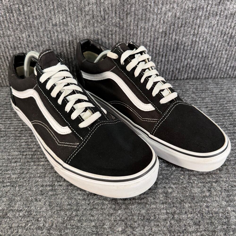 Vans Old Skool Men’s 12 Black White Suede Canvas Low Top Skate Shoes